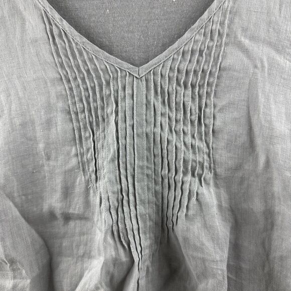 J Jill Love Linen Women's Sz Small 100% Linen Grey - Picture 3 of 9